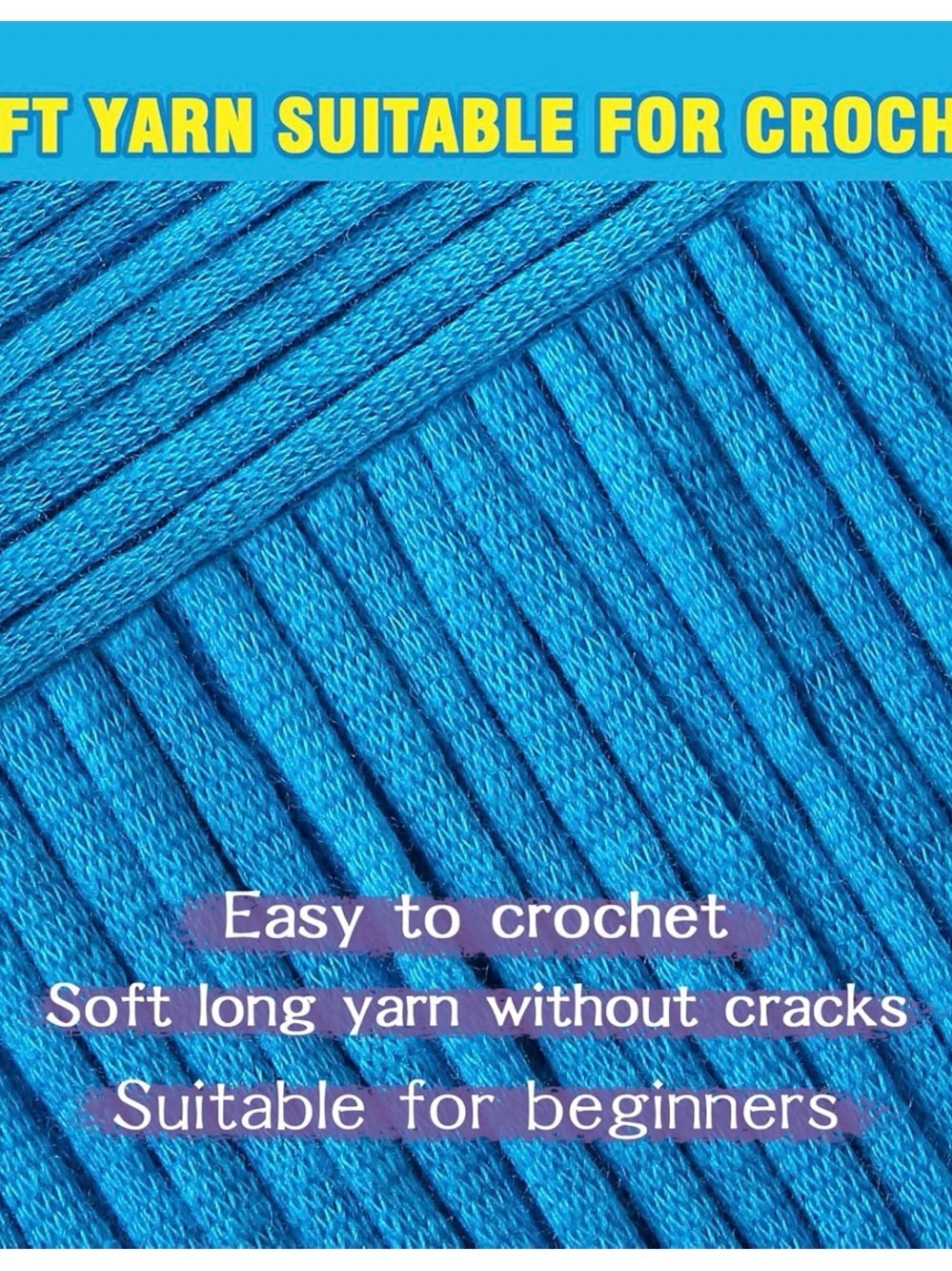Cotton Blend Yarn - Lavender, Sky Blue, White - Soft Crochet & Knitting Yarn - Picture 6 of 6